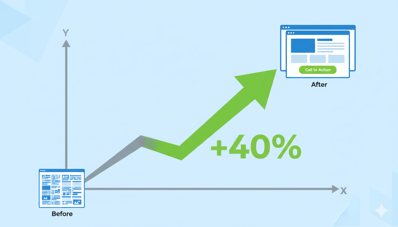 دراسة حالة: كيف أدى تغيير بسيط في تصميم صفحة الهبوط إلى زيادة التسجيل بنسبة 40%؟